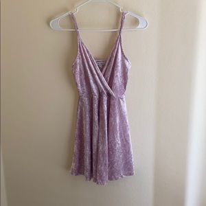 Lilac crushed velvet dress